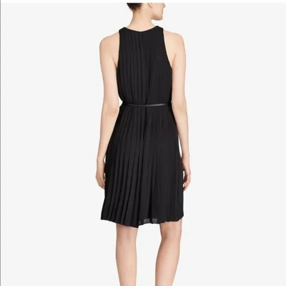 Polo Ralph Lauren Black Pleated Sleeveless Dress - Picture 2 of 10